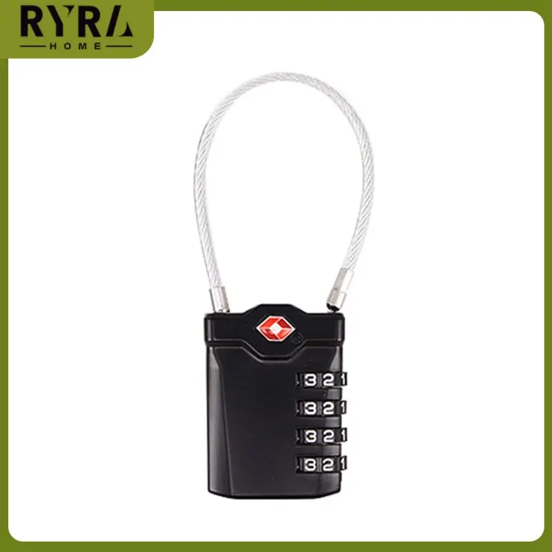 

Black Tsa Padlock High Quality Resettable Luggage Lock 3-digit Combination Zinc Alloy Smart Home 4mm Password Padlock Portable