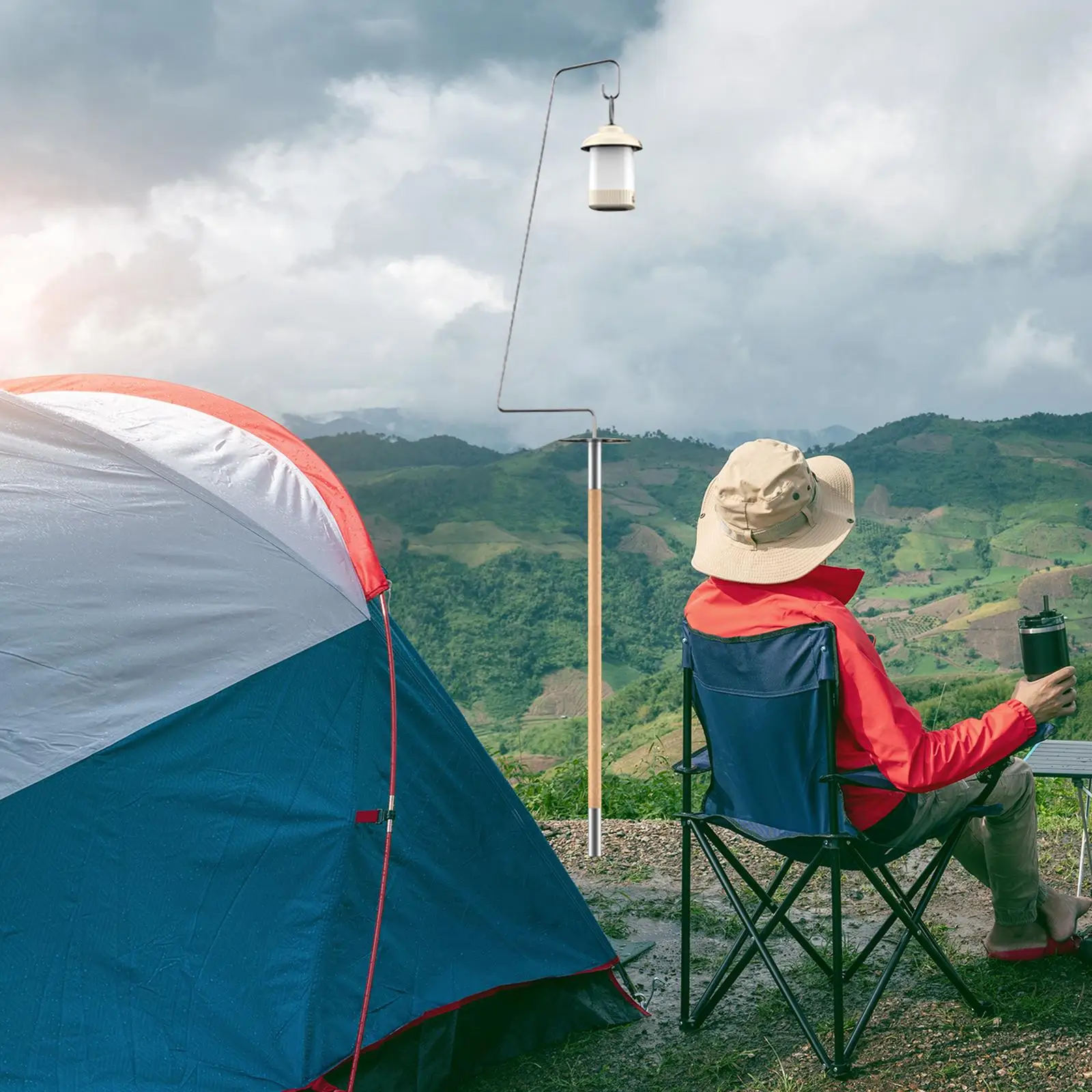 Camping Lantern Stand Pole Stake Stainless Steel and Solid Wood Camping Light Pole for Hiking Fishing
Camping Lantern Stand Pole Stake Stainless Steel and Solid Wood Camping Light Pole for Hiking Fishing
