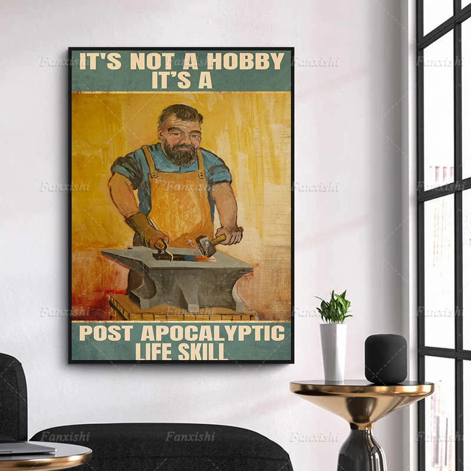 Canvas Painting It'S Not A Hobby It'S A Post Apocalyptic Life Skill Blacksmith Hd Wall Art Quote Motivational Print Retro Poster
Canvas Painting It'S Not A Hobby It'S A Post Apocalyptic Life Skill Blacksmith Hd Wall Art Quote Motivational Print Retro Poster