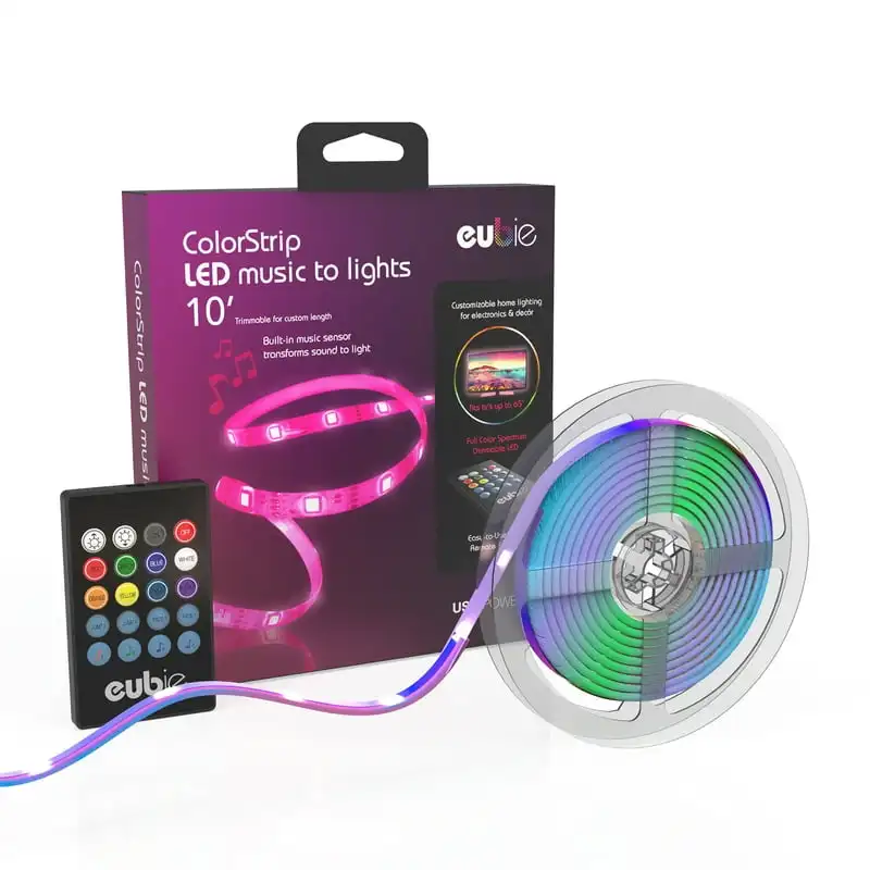 Music to Lights Color Strip, 10-Foot USB Music Sync Light Strip with Remote Battery operated led strip lights Led light motion s
Music to Lights Color Strip, 10-Foot USB Music Sync Light Strip with Remote Battery operated led strip lights Led light motion s