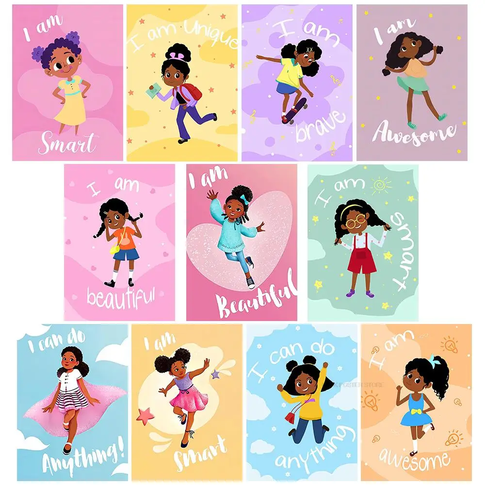 Kawaii Cartoon Black Girl Boy Cute Poster Decoration Salon Cartoon Kraft Paper Art Picture Game Drawing Room Vintage Painting
Kawaii Cartoon Black Girl Boy Cute Poster Decoration Salon Cartoon Kraft Paper Art Picture Game Drawing Room Vintage Painting