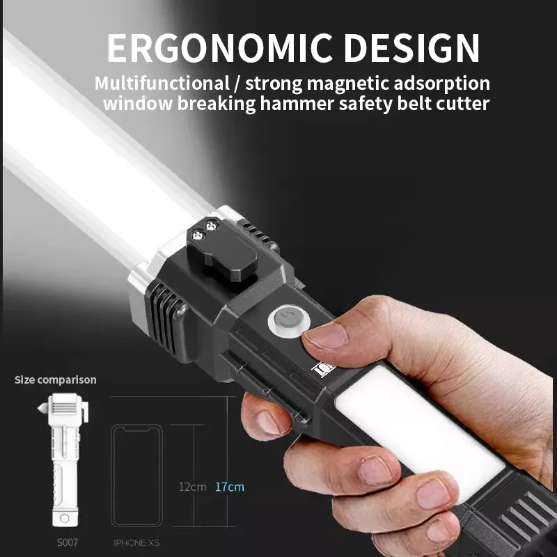 Led Lantern Multi-function Rechargeable Super Bright Flashlight Strong Magnetism Led Torch Flashlight Broken for Car Window Tool
Led Lantern Multi-function Rechargeable Super Bright Flashlight Strong Magnetism Led Torch Flashlight Broken for Car Window Tool