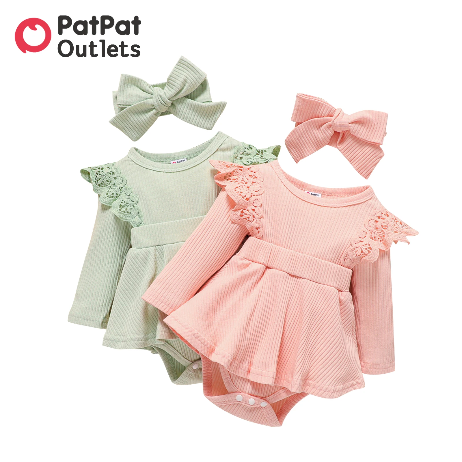 PatPat Baby Girl Clothes New Born Baby Items Designer Overalls Jumpsuits Solid Rib Knit Bow Long-sleeve Newborn Romper Bodysuit
PatPat Baby Girl Clothes New Born Baby Items Designer Overalls Jumpsuits Solid Rib Knit Bow Long-sleeve Newborn Romper Bodysuit