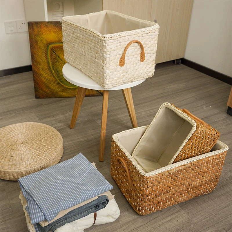 Handwoven Storage Baskets with Handle Desktop Sundries Organizer Rectangular Storage Box Household Wardrobe Tidy Container
Handwoven Storage Baskets with Handle Desktop Sundries Organizer Rectangular Storage Box Household Wardrobe Tidy Container