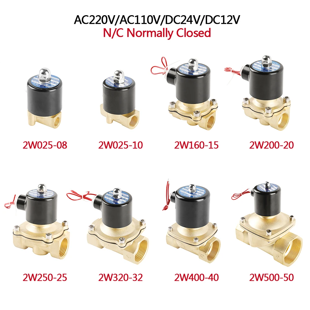 Electric Solenoid Valve 1/4'' 3/8'' 1/2'' 3/4'' 1 1/4'' 2''DN8-DN50 Normally Closed Brass Valves For Water Oil Air
Electric Solenoid Valve 1/4'' 3/8'' 1/2'' 3/4'' 1 1/4'' 2''DN8-DN50 Normally Closed Brass Valves For Water Oil Air