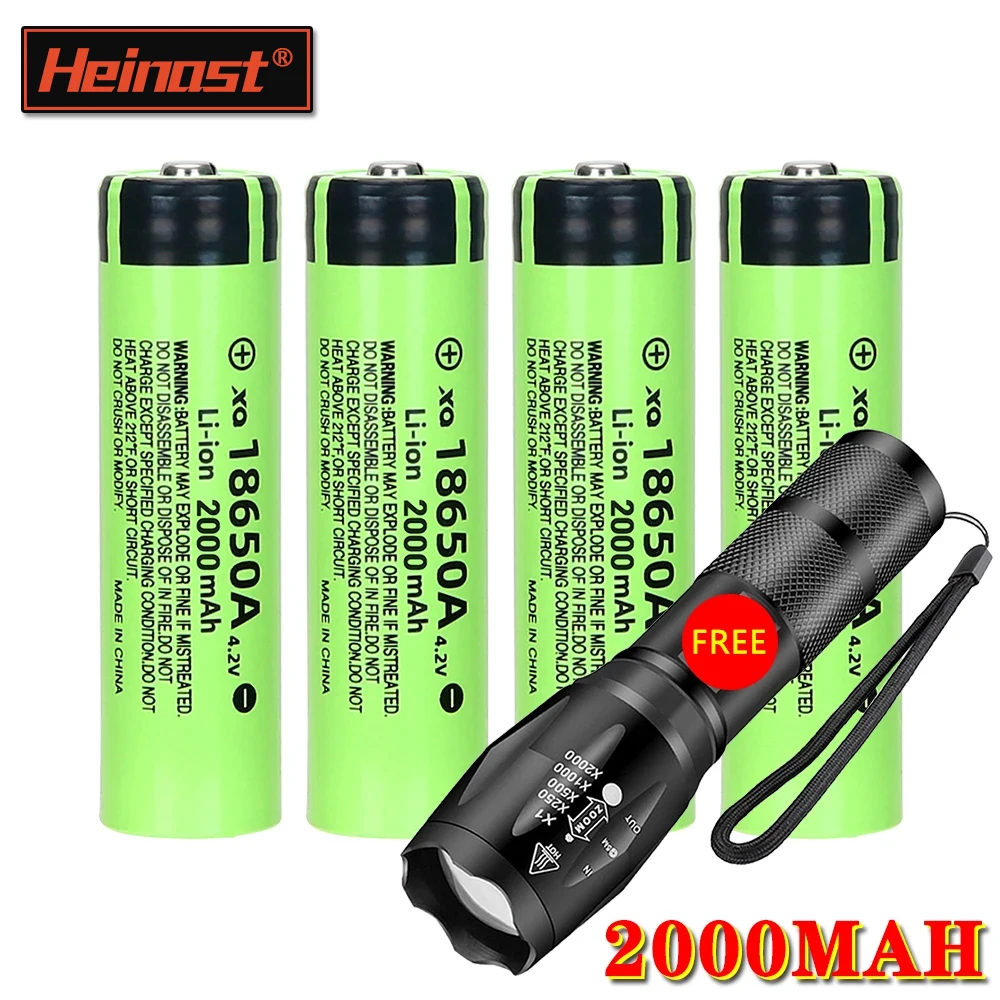 18650 Battery Rechargeable Power Batteries 3.7V 18650 2000mAh Capacity Li-ion Rechargeable Battery for Flashlight Torch Battery
18650 Battery Rechargeable Power Batteries 3.7V 18650 2000mAh Capacity Li-ion Rechargeable Battery for Flashlight Torch Battery