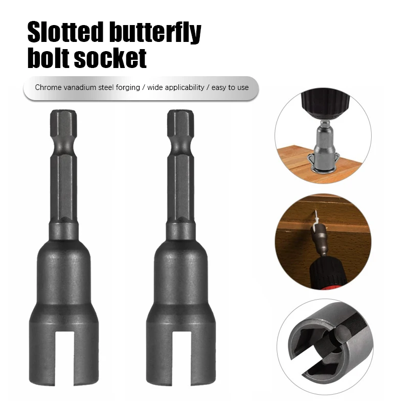1/4 wing bolt socket wrench 6.35mm hex shank socket adapter nut for power tool slotted electric screwdriver
1/4 wing bolt socket wrench 6.35mm hex shank socket adapter nut for power tool slotted electric screwdriver