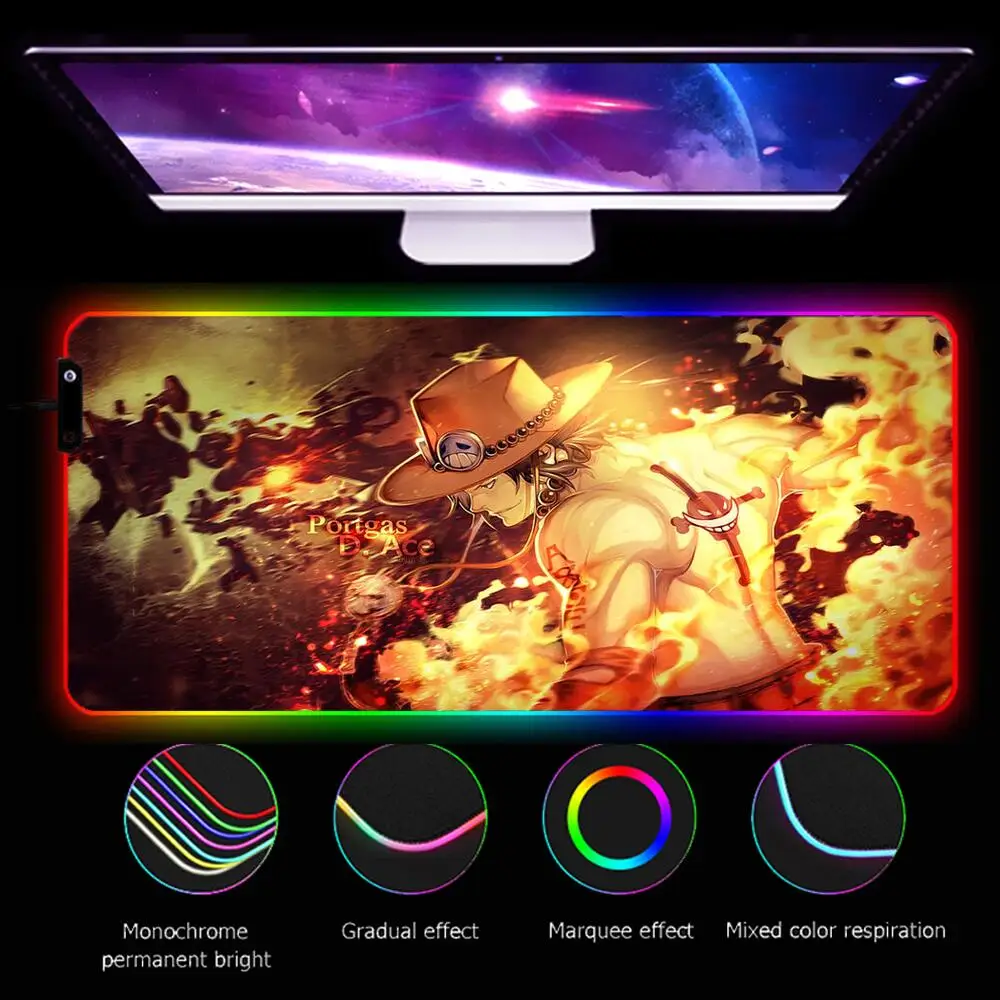 One piece Luffy RGB Mouse pad Professional E-sports gamers speed pc Gaming Rubber keyboard notbook LED desk mat mousepad
One piece Luffy RGB Mouse pad Professional E-sports gamers speed pc Gaming Rubber keyboard notbook LED desk mat mousepad
