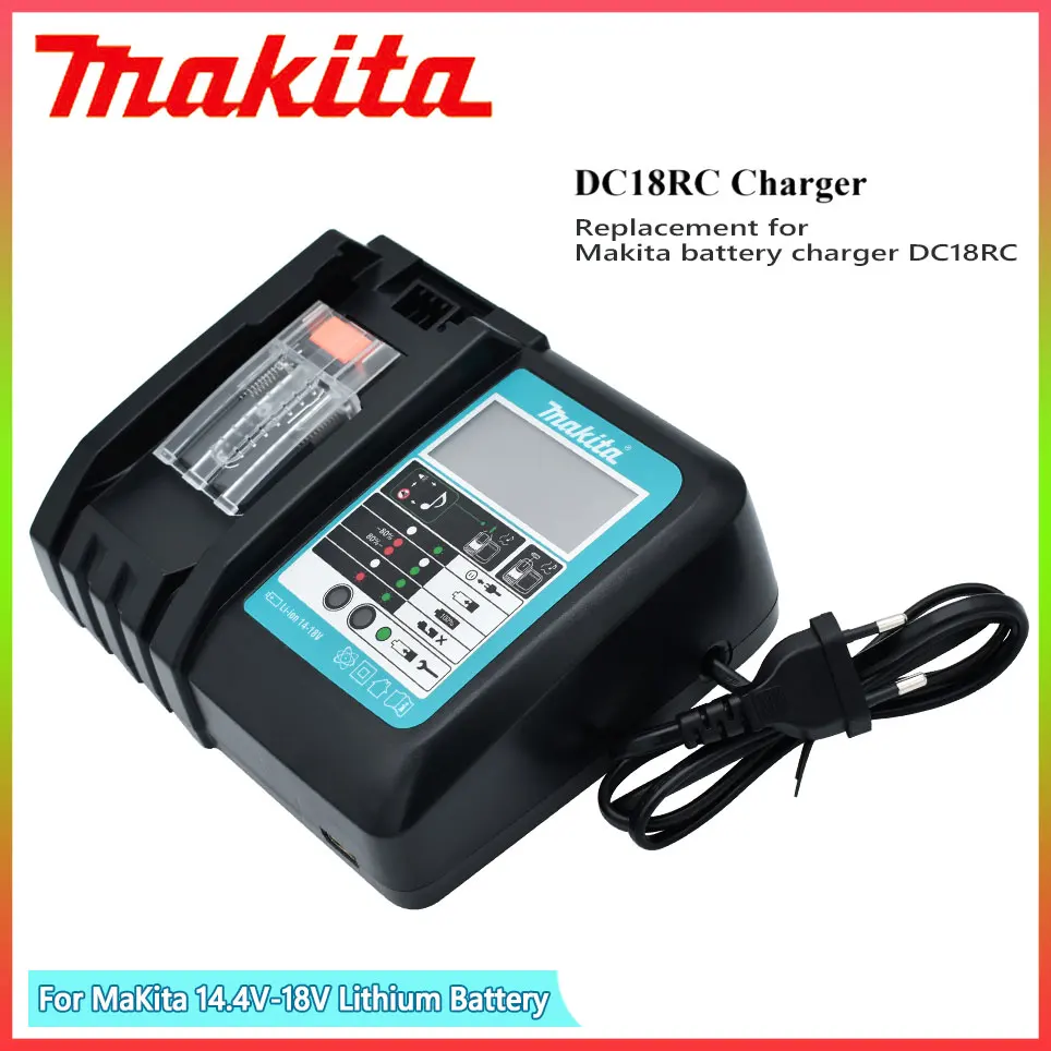 DC18RC Makita li-ion battery charger for Makita charger 18V 14.4V BL1860 BL1860B BL1850 1BL1830 Bl1430 DC18RC DC18RA power tool
DC18RC Makita li-ion battery charger for Makita charger 18V 14.4V BL1860 BL1860B BL1850 1BL1830 Bl1430 DC18RC DC18RA power tool
