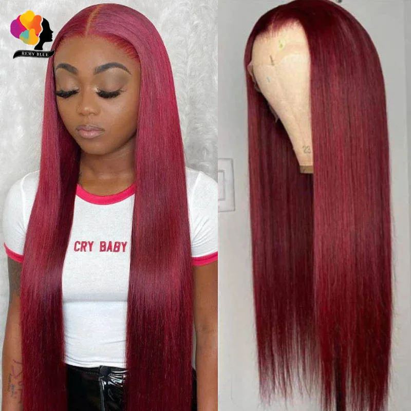Burgundy Lace Front Wig Bone Straight Colored Human Hair Wigs Transparent Lace Front Wig Prepluck 99J Lace Frontal Wig For Women
Burgundy Lace Front Wig Bone Straight Colored Human Hair Wigs Transparent Lace Front Wig Prepluck 99J Lace Frontal Wig For Women