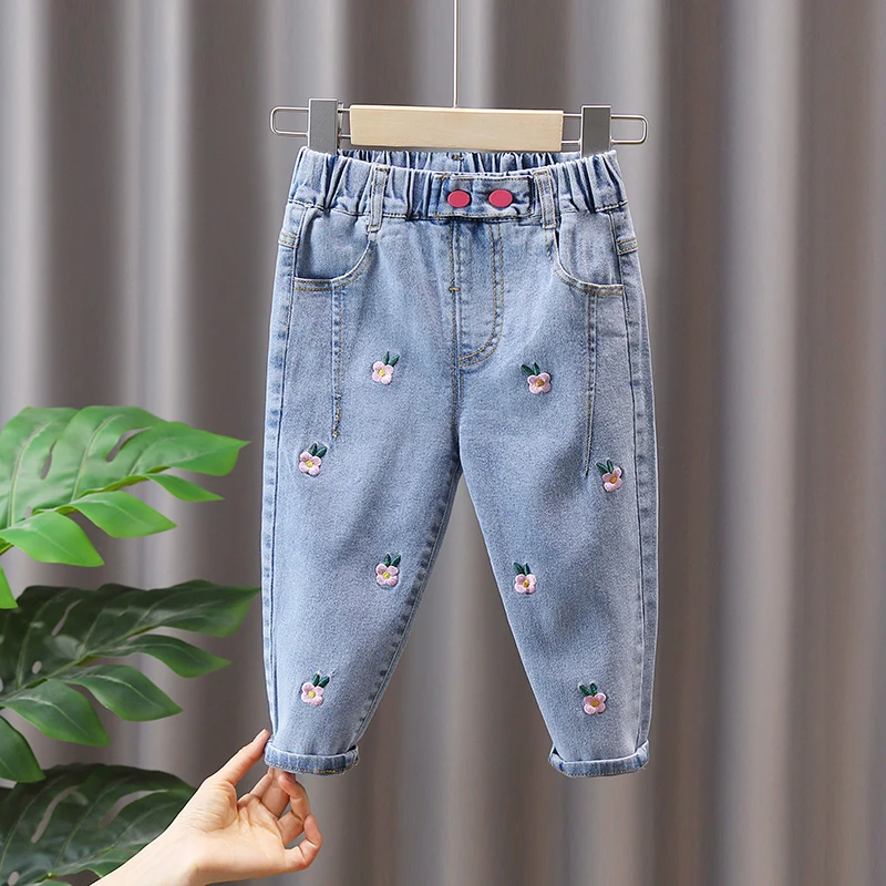 Spring Toddler Kids Girls Clothes Outerwear Elastic Waist Printed Jeans Pants for Children Girls Clothing Baby Birthday Jeans
Spring Toddler Kids Girls Clothes Outerwear Elastic Waist Printed Jeans Pants for Children Girls Clothing Baby Birthday Jeans