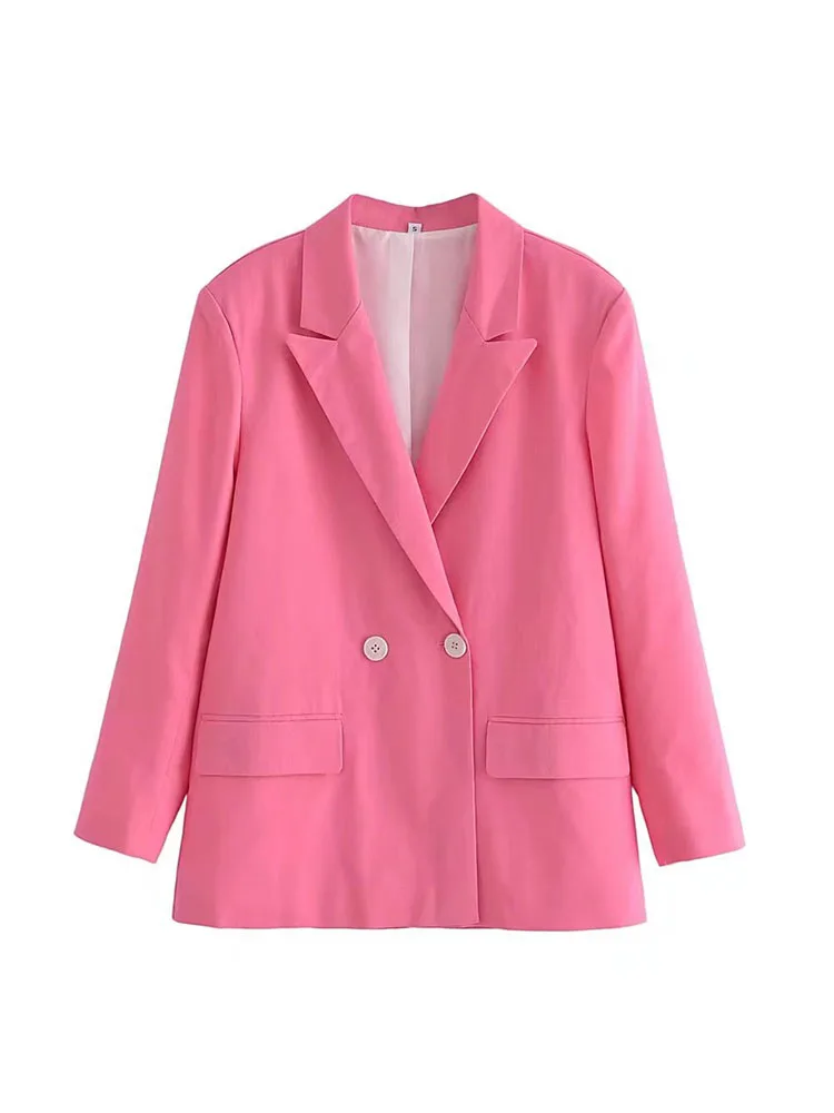 YLJHQX 2022 Spring Women Fashion Pink Blazer Casual Loose Long Sleeve Double Breasted Lapel Female Mid Length Outerwear
YLJHQX 2022 Spring Women Fashion Pink Blazer Casual Loose Long Sleeve Double Breasted Lapel Female Mid Length Outerwear