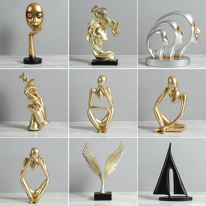 Modern Art Statuette Resin Sculpture Decoration Decoration Home Living Room Decoration TV Cabinet Decoration New Home Gift
Modern Art Statuette Resin Sculpture Decoration Decoration Home Living Room Decoration TV Cabinet Decoration New Home Gift