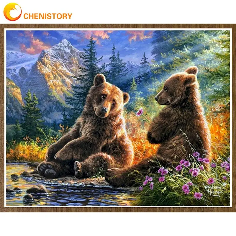 CHENISTORY 5d Diamond Painting Two Brown Bears Cross Stitch Diamond Mosaic Embroidery Kit Animal Pictures Home Decoration
CHENISTORY 5d Diamond Painting Two Brown Bears Cross Stitch Diamond Mosaic Embroidery Kit Animal Pictures Home Decoration