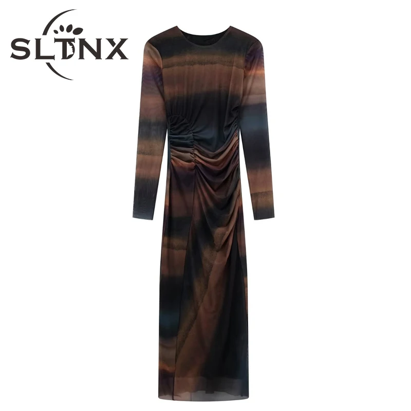 SLTNX Women's Dresses for Women Summer Print Dress Female Long Sleeve O-Neck Folds Dress Ladies Casual Loose Party Dresses
SLTNX Women's Dresses for Women Summer Print Dress Female Long Sleeve O-Neck Folds Dress Ladies Casual Loose Party Dresses