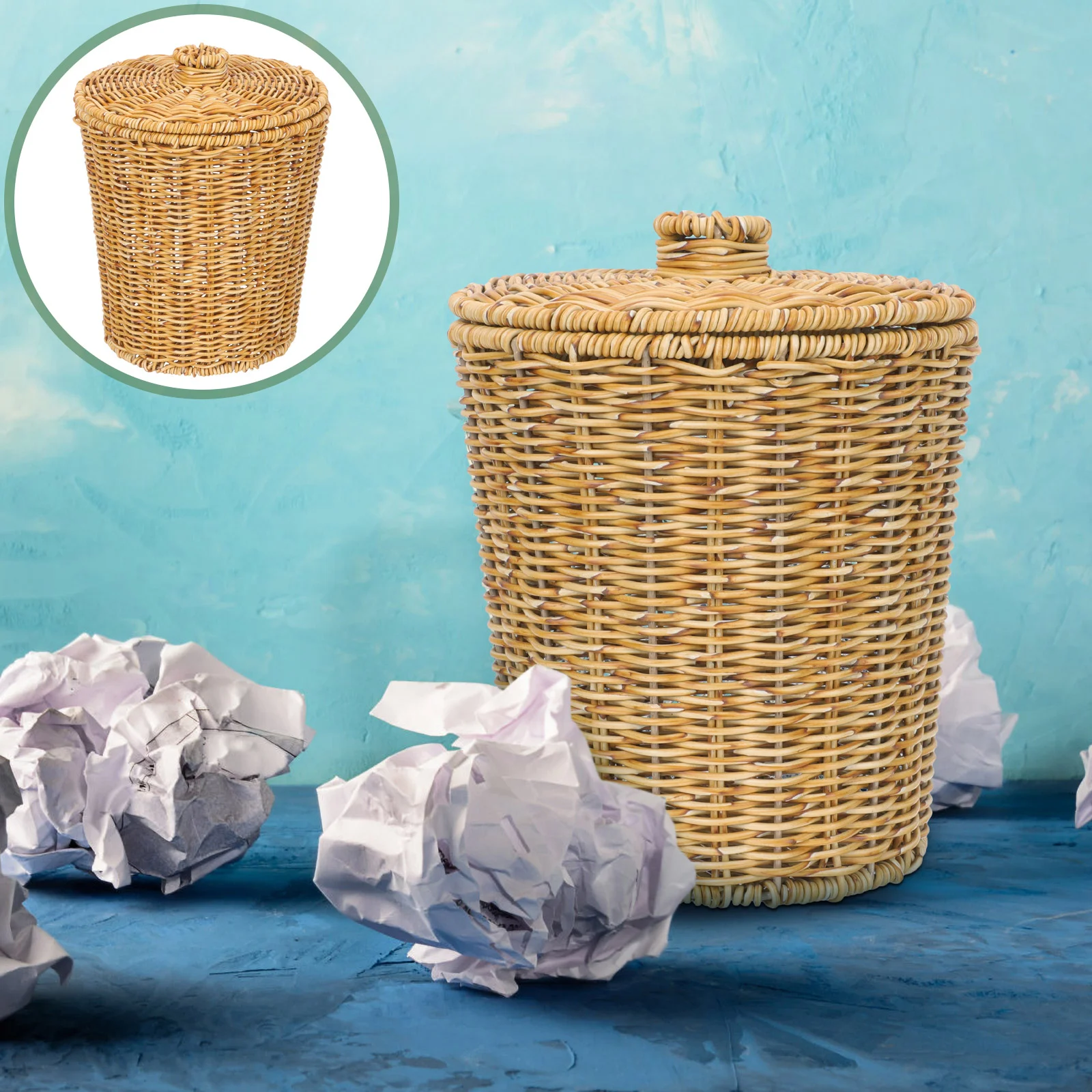 Basket Woven Can Trash Rattan Waste Storage Wicker Laundry Garbage Hamper Lidbaskets Bin Seagrass Flower Bedroom Bins Round
Basket Woven Can Trash Rattan Waste Storage Wicker Laundry Garbage Hamper Lidbaskets Bin Seagrass Flower Bedroom Bins Round