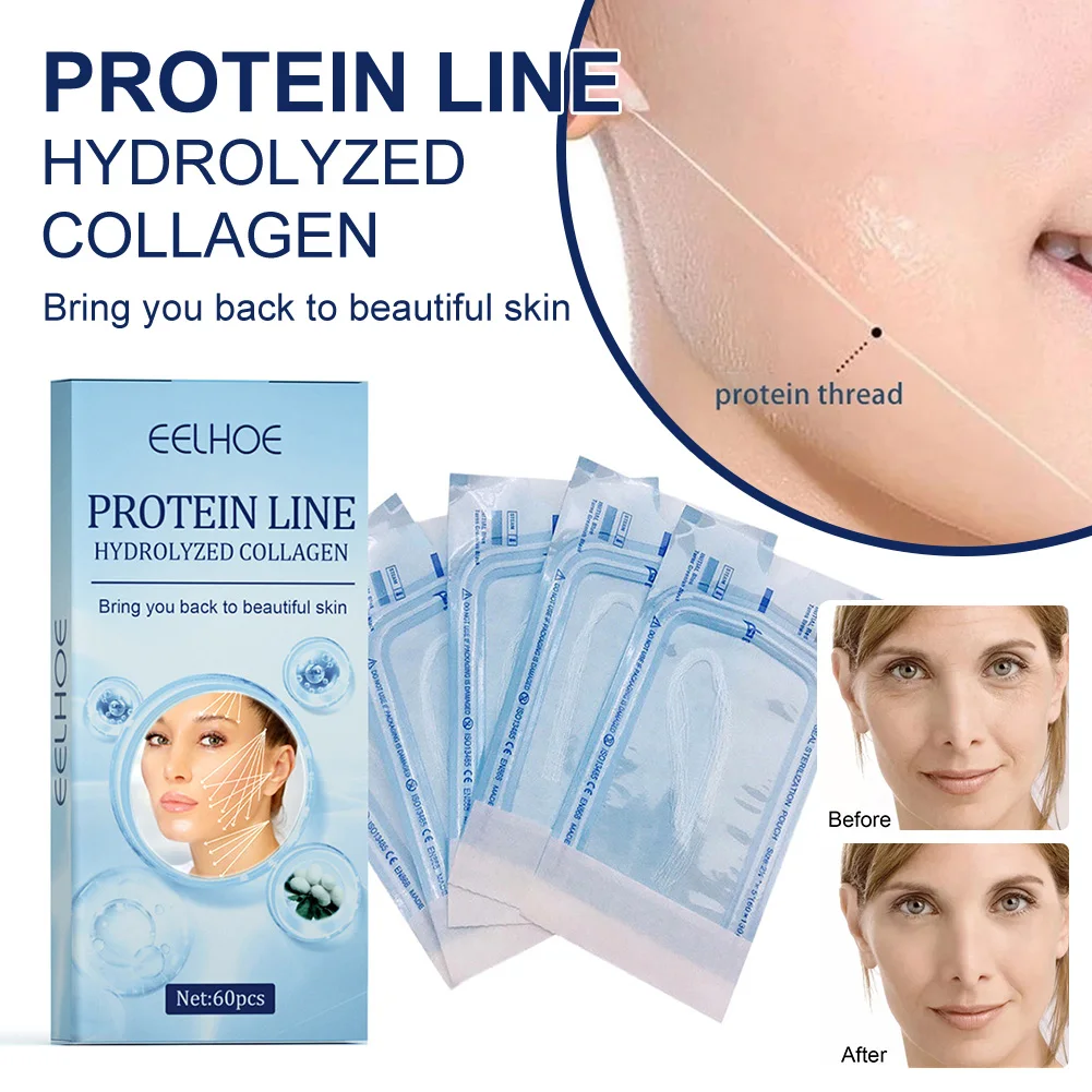 60pcs No Neddle Anti Aging Thread Lifting Face Line Carved Gold Essence Protein Wrinkles Removal Skin Firming Moisturizing Care
60pcs No Neddle Anti Aging Thread Lifting Face Line Carved Gold Essence Protein Wrinkles Removal Skin Firming Moisturizing Care