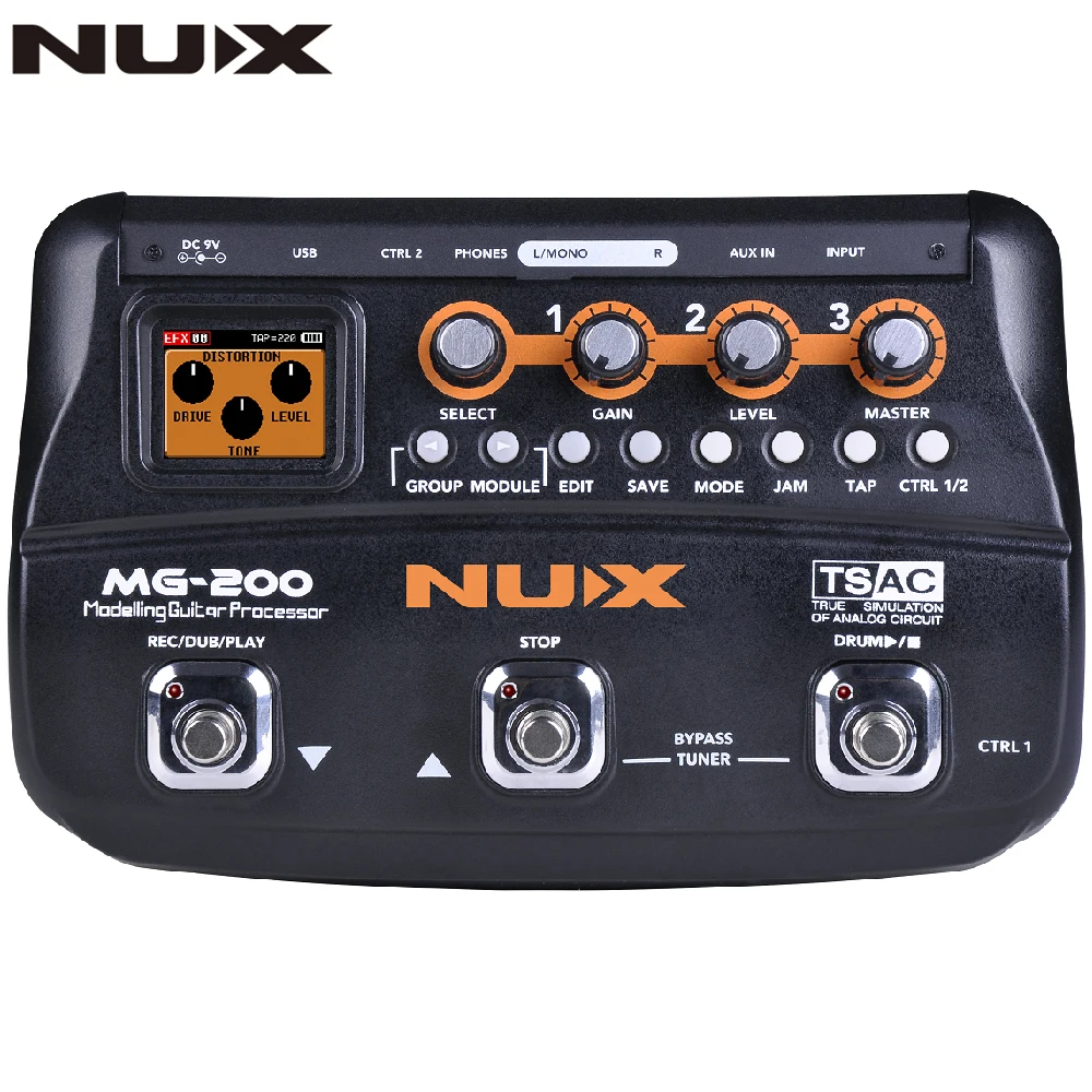 NUX MG-200 Guitar Processor Multi Guitar Effects Pedal 55 Effects 6-Band Equalizer Guitar Looper Drum Machine Come with Adapter
NUX MG-200 Guitar Processor Multi Guitar Effects Pedal 55 Effects 6-Band Equalizer Guitar Looper Drum Machine Come with Adapter