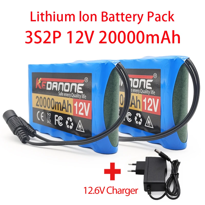 Original 3S2P 18650 12V 20000mAh Rechargeable Lithium Ion Battery Pack,for CCTV, Camera Monitor Replacement Li-ion Battery
Original 3S2P 18650 12V 20000mAh Rechargeable Lithium Ion Battery Pack,for CCTV, Camera Monitor Replacement Li-ion Battery