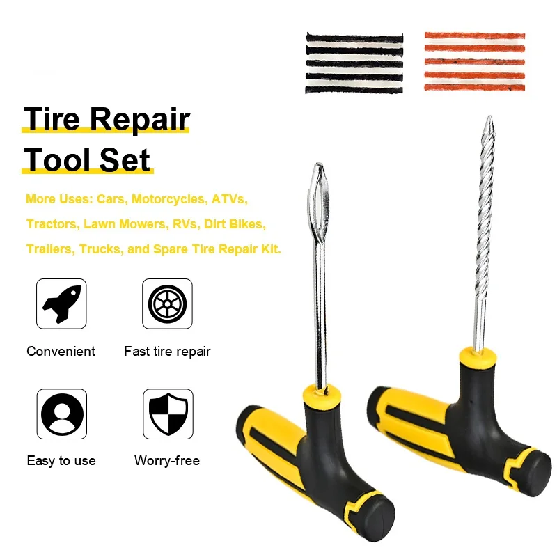Car Tire Repair Tool Tire Repair Kit Studding Tool Set Auto Bike Tire Repair Puncture Plug Garage Motorcycle Tools Accessories
Car Tire Repair Tool Tire Repair Kit Studding Tool Set Auto Bike Tire Repair Puncture Plug Garage Motorcycle Tools Accessories