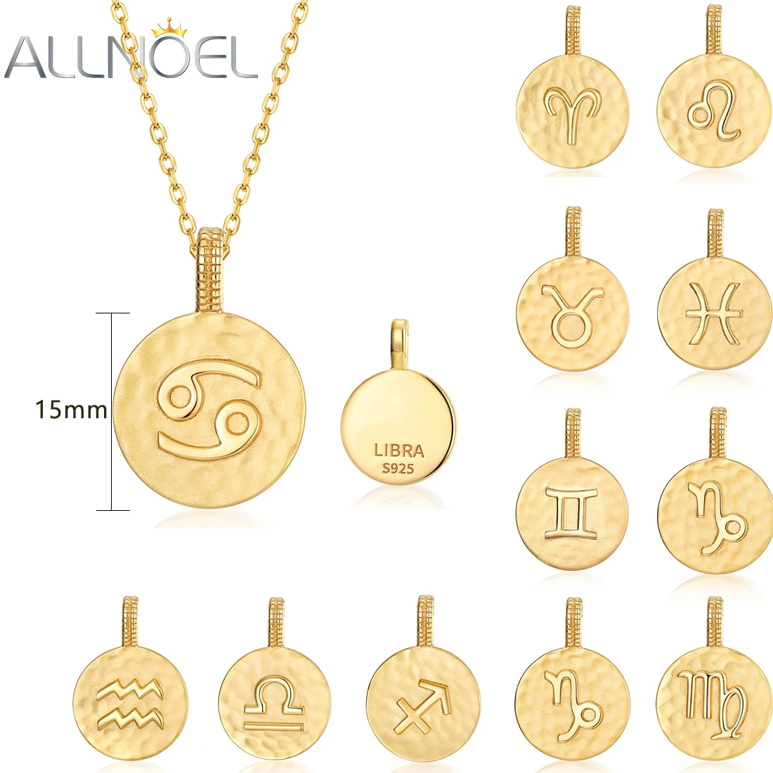 ALLNOEL 925 пробы Серебряный кулон с созвездием, подвески для женщин, Козероги, скорпионы, 12 знаков зодиака, монета, золотые ювелирные изделия
ALLNOEL 925 пробы Серебряный кулон с созвездием, подвески для женщин, Козероги, скорпионы, 12 знаков зодиака, монета, золотые ювелирные изделия