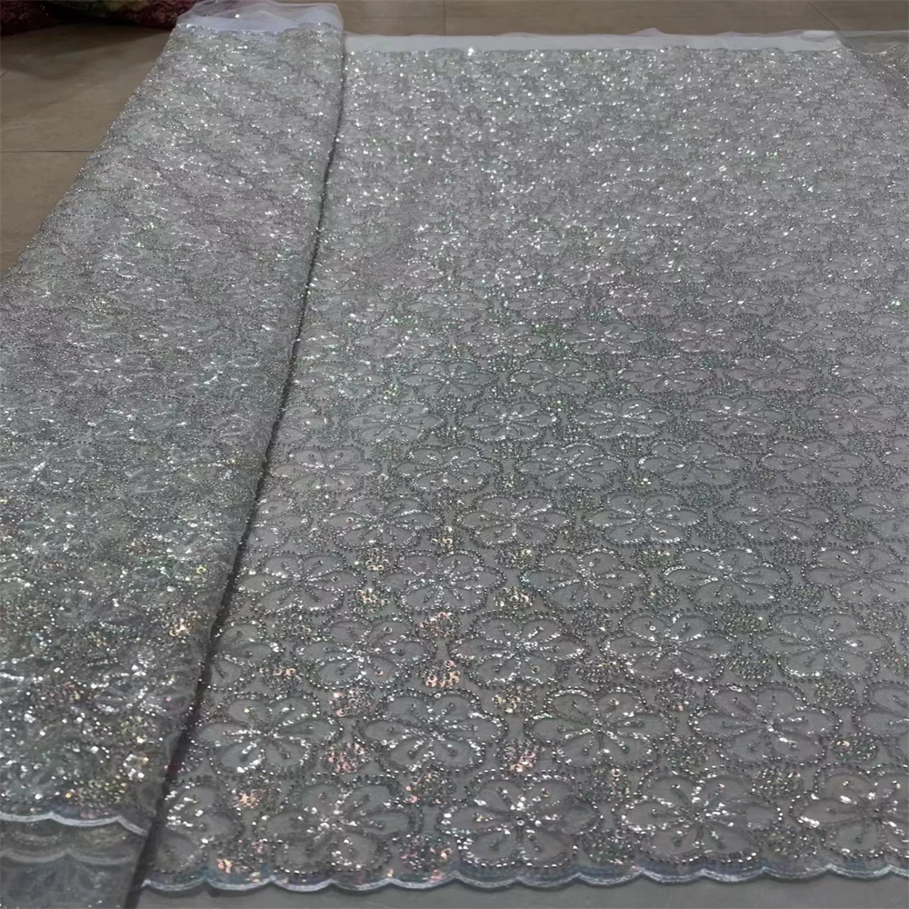 Luxury African Sequins Beaded Lace Fabric 2023 High Quality Groom Nigerian Wedding Bridal Embroidery French Tulle Sewing cd-0260
Luxury African Sequins Beaded Lace Fabric 2023 High Quality Groom Nigerian Wedding Bridal Embroidery French Tulle Sewing cd-0260