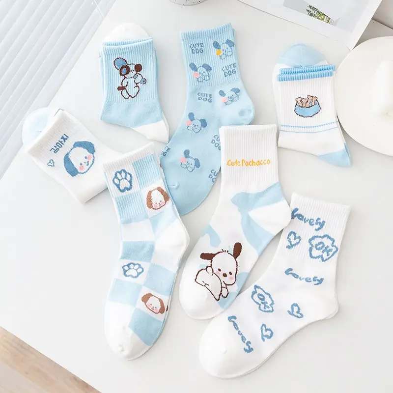 7 Pairs Cute Sanrios Mid-Tube Socks Anime Cartoon Pochacco Girl Japanese Fashion All-Match Female Student Sports Mid-Tube Socks
7 Pairs Cute Sanrios Mid-Tube Socks Anime Cartoon Pochacco Girl Japanese Fashion All-Match Female Student Sports Mid-Tube Socks
