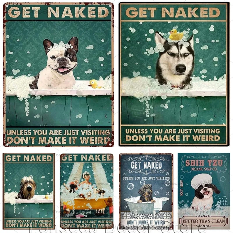 Dog Enjoy A Bath Metal Sign Retro Tin Sign for Bathroom Home Hotel Bar Outdoor Wall Decoration Art Iron Plaques 20X30Cm
Dog Enjoy A Bath Metal Sign Retro Tin Sign for Bathroom Home Hotel Bar Outdoor Wall Decoration Art Iron Plaques 20X30Cm