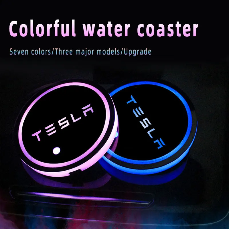Car Logo Led Atmosphere Light 7 Colorful Cup Luminous Coaster Holder For Tesla Model 3/S/X/Y Auto Accessories
Car Logo Led Atmosphere Light 7 Colorful Cup Luminous Coaster Holder For Tesla Model 3/S/X/Y Auto Accessories