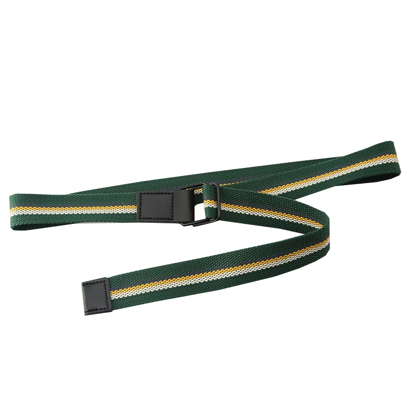 Weaving Waist Belt Striped Canvas Belt Jeans Trousers Decoration Waistband Stitching Color Metal Double Ring Buckle Waist Strap
Weaving Waist Belt Striped Canvas Belt Jeans Trousers Decoration Waistband Stitching Color Metal Double Ring Buckle Waist Strap