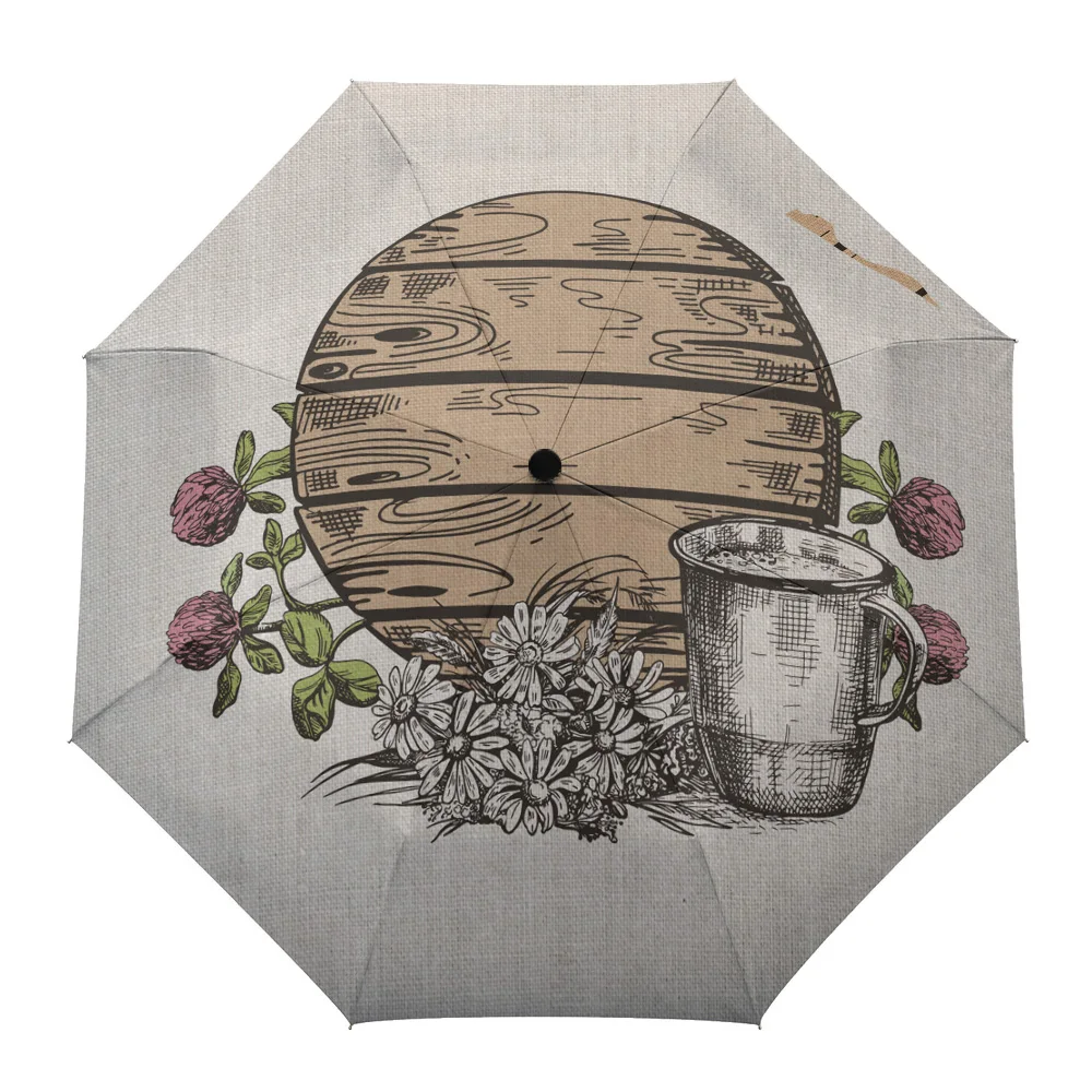 Cup Flower Wood Board Windproof Umbrellas Travel Folding Umbrella for Female Male Eight Bone Automatic Printed Parasol
Cup Flower Wood Board Windproof Umbrellas Travel Folding Umbrella for Female Male Eight Bone Automatic Printed Parasol