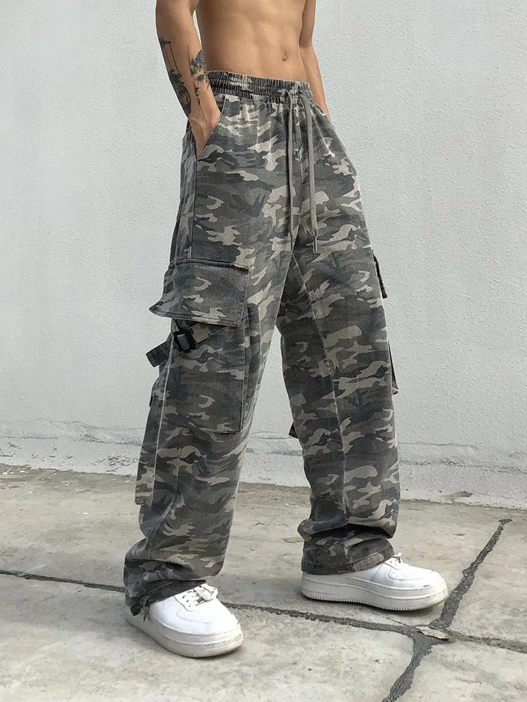 American retro camouflage trousers 2022 new loose wide leg straight all-match sports casual pants men and women youth fashion
American retro camouflage trousers 2022 new loose wide leg straight all-match sports casual pants men and women youth fashion