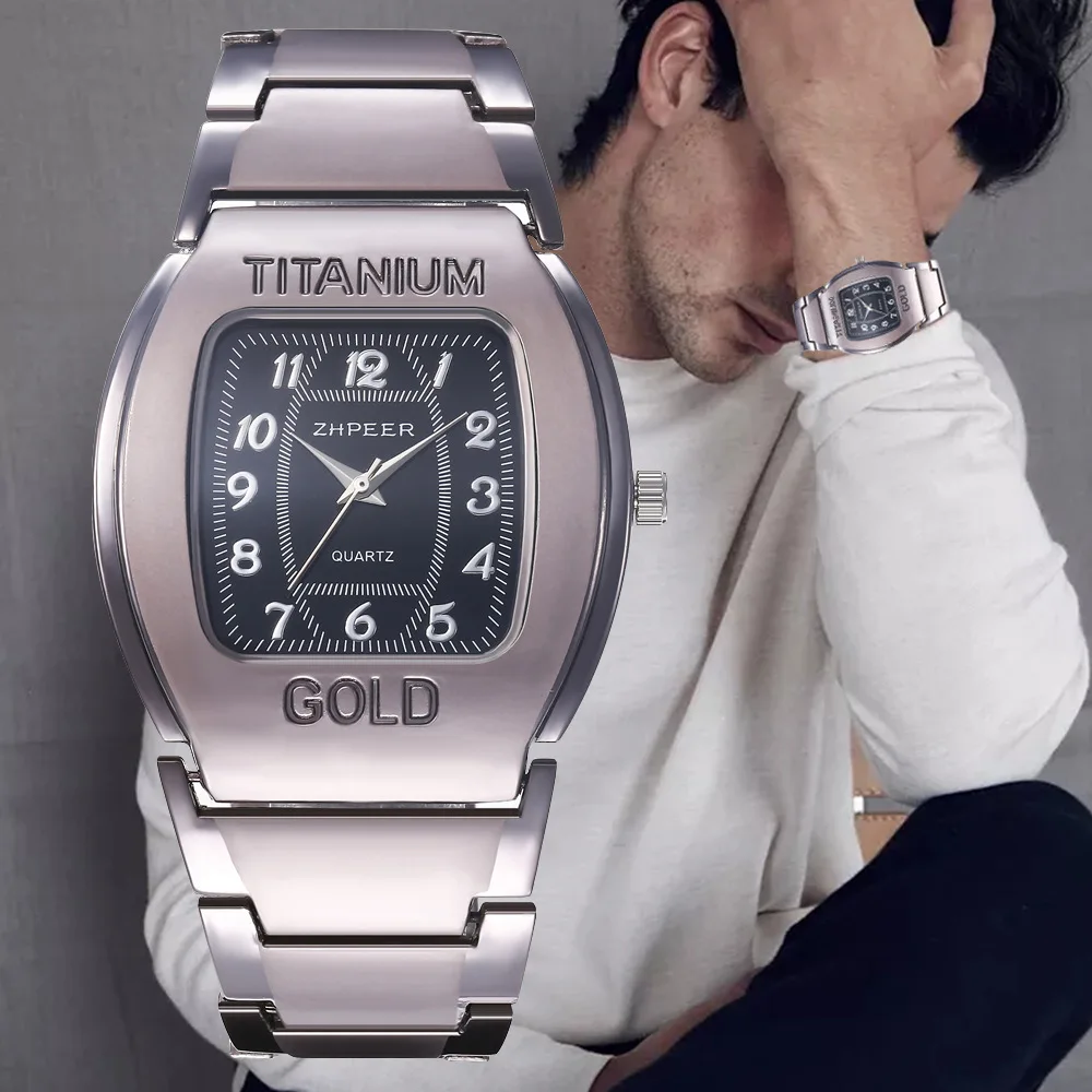 Luxury Brand New Zpeer Wine Barrel Type Men's Watch Titanium Alloy Business Casual Steel Band Quartz Watch Men Wristwatch
Luxury Brand New Zpeer Wine Barrel Type Men's Watch Titanium Alloy Business Casual Steel Band Quartz Watch Men Wristwatch