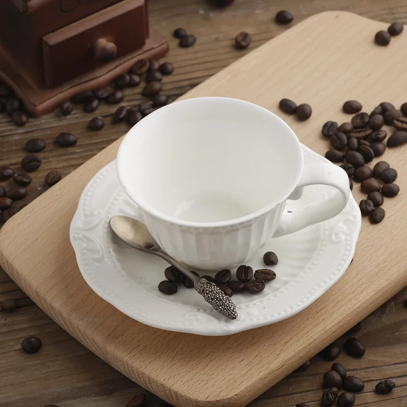 European style relief retro style relief coffee cup creative British afternoon tea cup
European style relief retro style relief coffee cup creative British afternoon tea cup