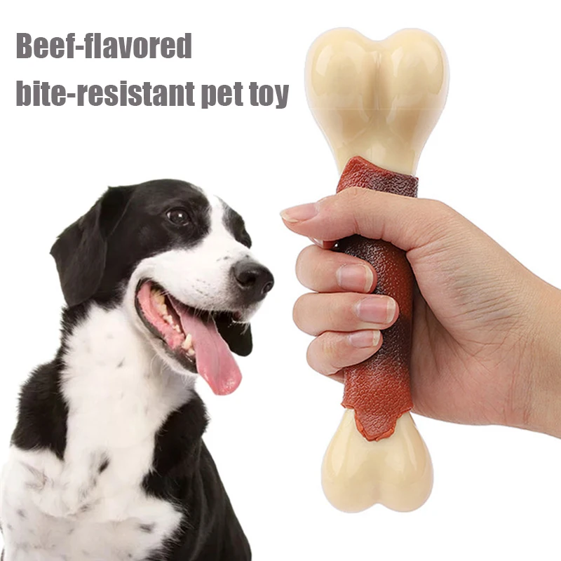 Bone Shape Dogs Toy Beef Flavor Nearly Indestructible Toys for Small Medium Large Dogs Pet Chew Bite Resistant Product
Bone Shape Dogs Toy Beef Flavor Nearly Indestructible Toys for Small Medium Large Dogs Pet Chew Bite Resistant Product