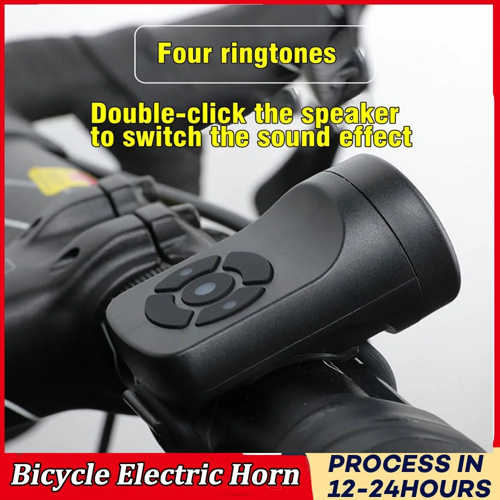 

Bike Electronic Loud Horn 120 Db Warning Safety Electric Bicycle Handlebar Alarm Ring Bell Waterproof USB Charging 4 Modes Bells