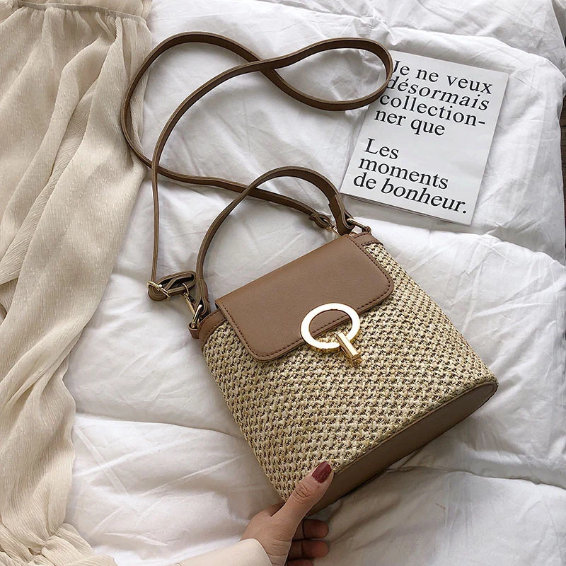 Woven Straw Shoulder Bag Women Casual Chains Designer Bucket Bags Beach Lady Travel Handbags and Purses Shopper Messenger Bag
Woven Straw Shoulder Bag Women Casual Chains Designer Bucket Bags Beach Lady Travel Handbags and Purses Shopper Messenger Bag