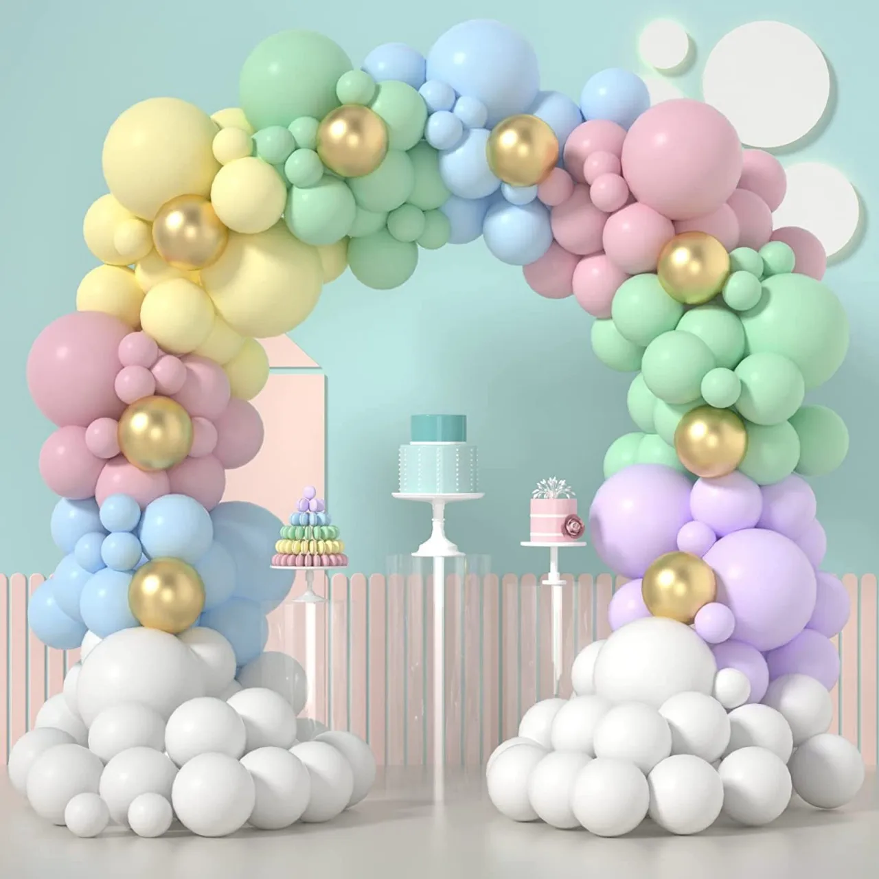 

Набор цветных воздушных шаров, розовая гирлянда, цепочка для шаров, арка, украшение для свадьбы, дня рождения, праздника для будущей мамы
