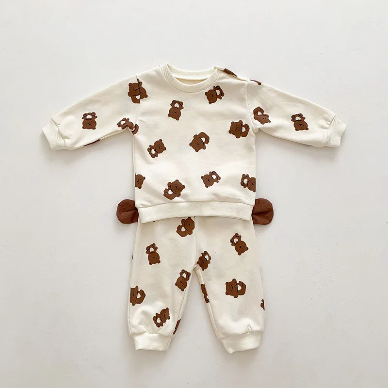 MILANCEL 2022 Autumn Baby Clothing Set Casual Boys Hoodie Suit Bear Hoodies and Full Lenth Pants 2 Pcs Girls Clothes Set
MILANCEL 2022 Autumn Baby Clothing Set Casual Boys Hoodie Suit Bear Hoodies and Full Lenth Pants 2 Pcs Girls Clothes Set