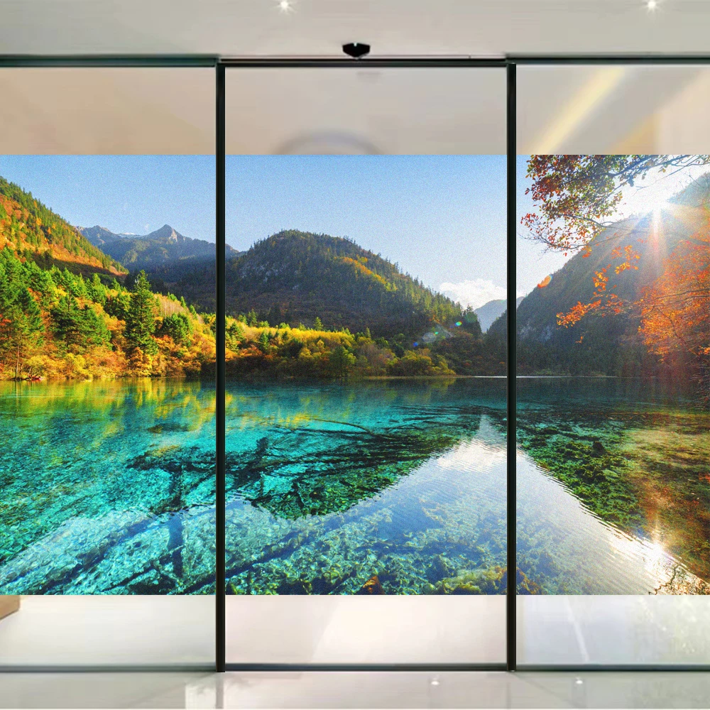 Privacy Glass Window Film Green lake view Pattern Frosted Glass Door Sticker Non-Glue Anti-UV Electrostatic Glass Window Film
Privacy Glass Window Film Green lake view Pattern Frosted Glass Door Sticker Non-Glue Anti-UV Electrostatic Glass Window Film