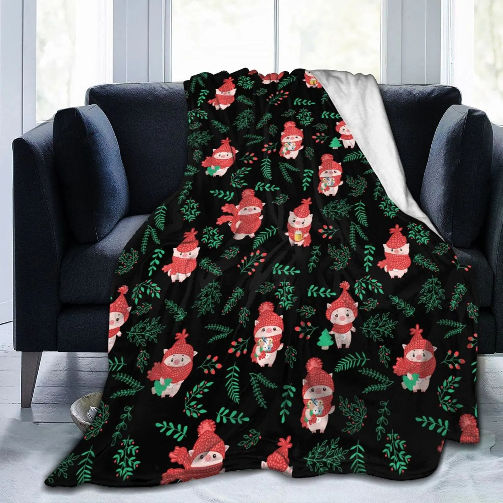 Cute Pig Blanket Flannel Fleece Throw Blanket Lightweight Cozy Plush Blanket for Bedroom Living Rooms Sofa Couch Queen King Size 
Cute Pig Blanket Flannel Fleece Throw Blanket Lightweight Cozy Plush Blanket for Bedroom Living Rooms Sofa Couch Queen King Size
