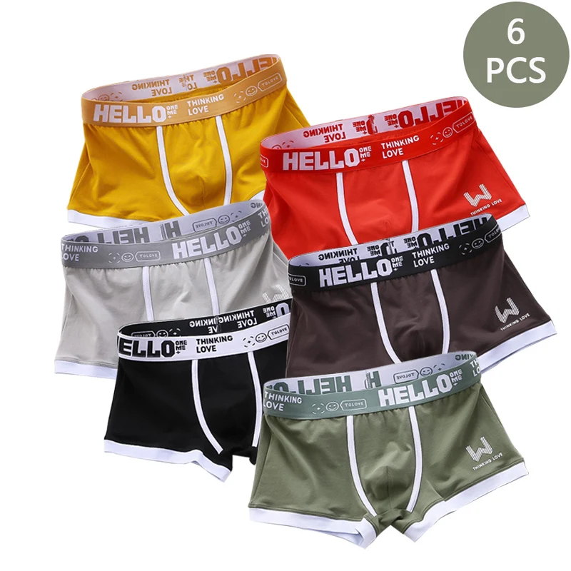 6Pcs/lot Fashion Men's Panties Cotton BoxerShorts Letters Man Underwear Boxers Breathable U Convex Male Underpants Large Size
6Pcs/lot Fashion Men's Panties Cotton BoxerShorts Letters Man Underwear Boxers Breathable U Convex Male Underpants Large Size