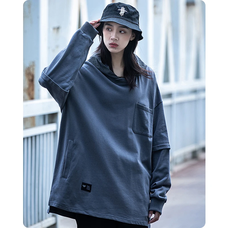 Unisex Autumn Spring High Street Two Fake Pieces Splicing Lapel Sweatshirt Sweater Oversize Hiphop Men'S Clothes Harajuku
Unisex Autumn Spring High Street Two Fake Pieces Splicing Lapel Sweatshirt Sweater Oversize Hiphop Men'S Clothes Harajuku