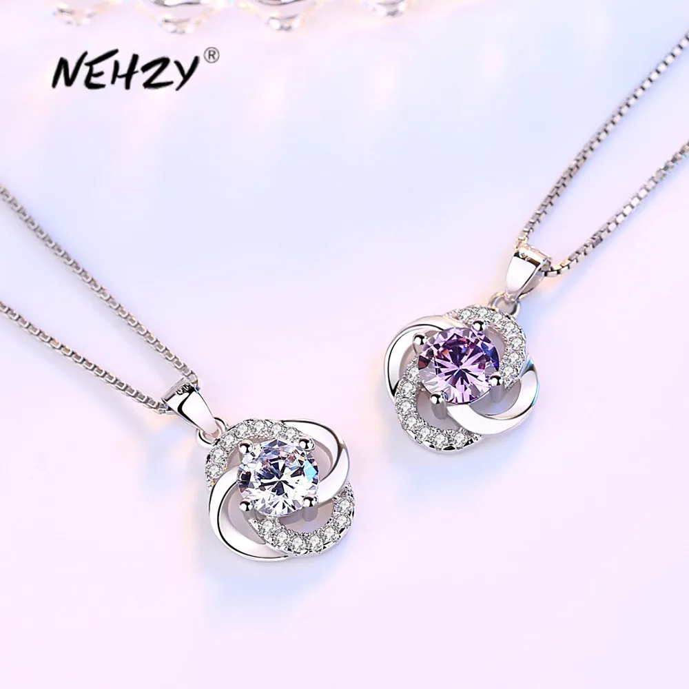 NEHZY Silver plating new women fashion jewelry purple Cubic Zirconia four-leaf clover flower pendant necklace length 45CM
NEHZY Silver plating new women fashion jewelry purple Cubic Zirconia four-leaf clover flower pendant necklace length 45CM