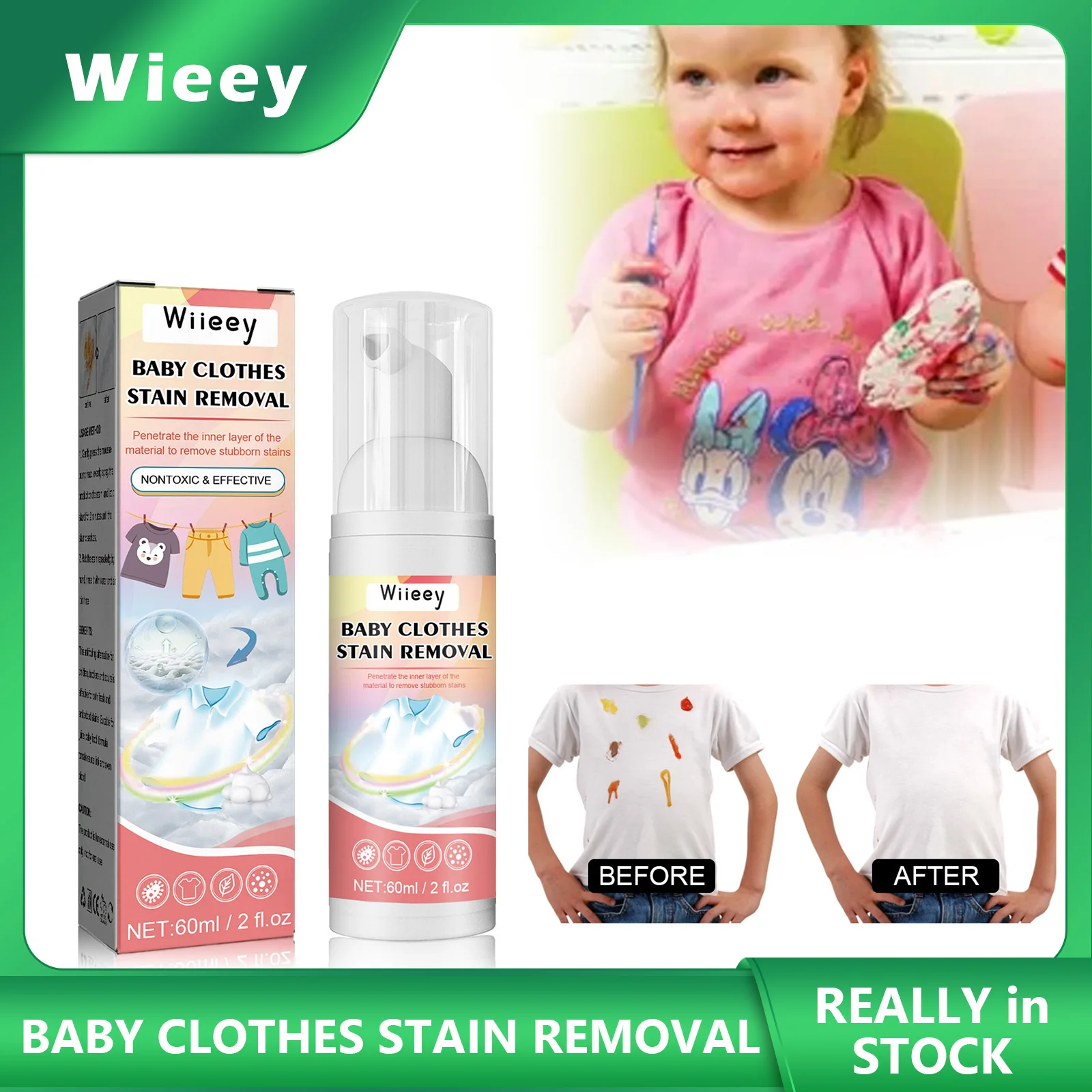 Wiieey Baby Laundry Decontamination Mousse Cleaning Decontamination Mild Fragrance Baby Laundry Bubble Mousse 60ml
Wiieey Baby Laundry Decontamination Mousse Cleaning Decontamination Mild Fragrance Baby Laundry Bubble Mousse 60ml