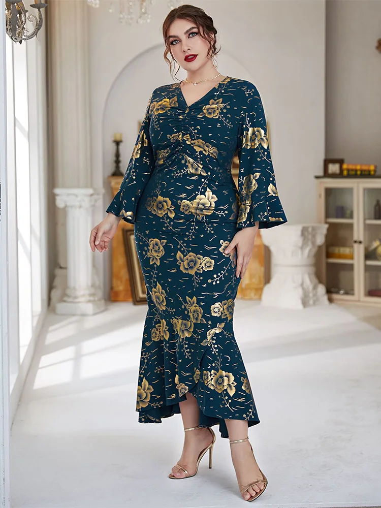 TOLEEN Women Plus Size Large Maxi Dresses 2022 Spring Luxury Chic Elegant Long Sleeve Muslim Evening Party Wedding Robe Clothing
TOLEEN Women Plus Size Large Maxi Dresses 2022 Spring Luxury Chic Elegant Long Sleeve Muslim Evening Party Wedding Robe Clothing