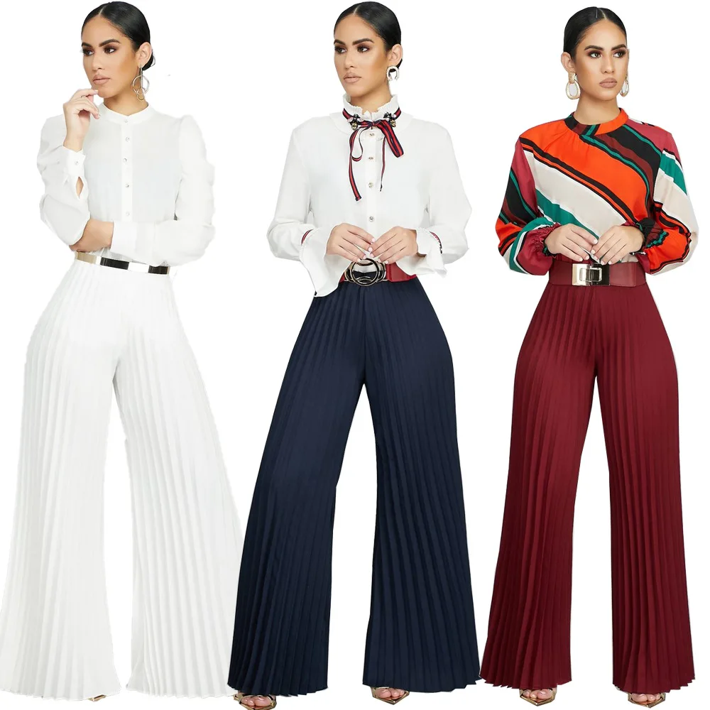 2022 Ladies' Fashion and Personality In Spring and Summer Fashion Street Hipster Pure Color Female Pleated Wide-legged Pants
2022 Ladies' Fashion and Personality In Spring and Summer Fashion Street Hipster Pure Color Female Pleated Wide-legged Pants
