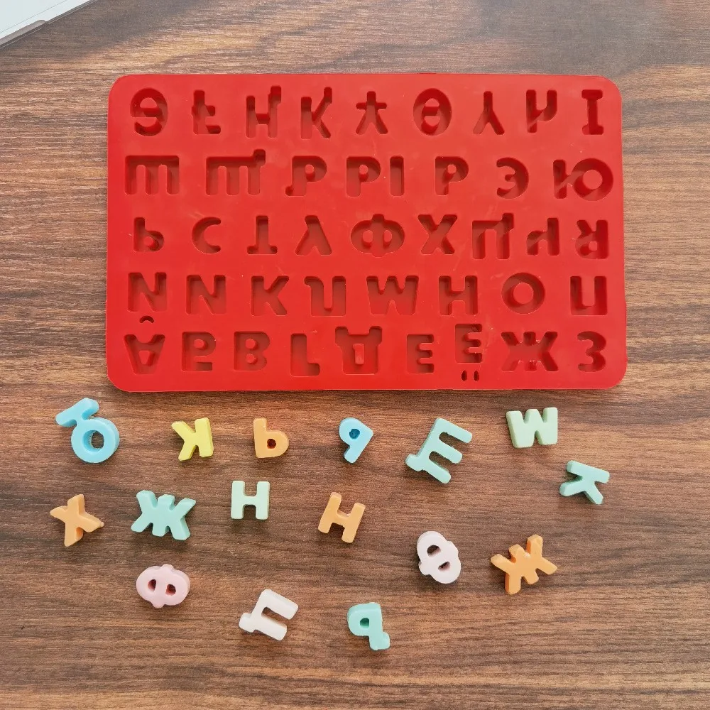 Russian Alphabet Silicone Mold Letters Chocolate Mold Cake Decorating Tools Tray Fondant Molds Jelly Cookies Baking Mould
Russian Alphabet Silicone Mold Letters Chocolate Mold Cake Decorating Tools Tray Fondant Molds Jelly Cookies Baking Mould