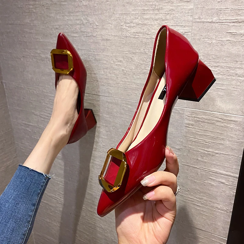 Women's Single Shoes Fashion High Heels Casual Chunky Heels shoe Fall Pointed Toe Party Office Work Shoes black Zapatillas Mujer
Women's Single Shoes Fashion High Heels Casual Chunky Heels shoe Fall Pointed Toe Party Office Work Shoes black Zapatillas Mujer