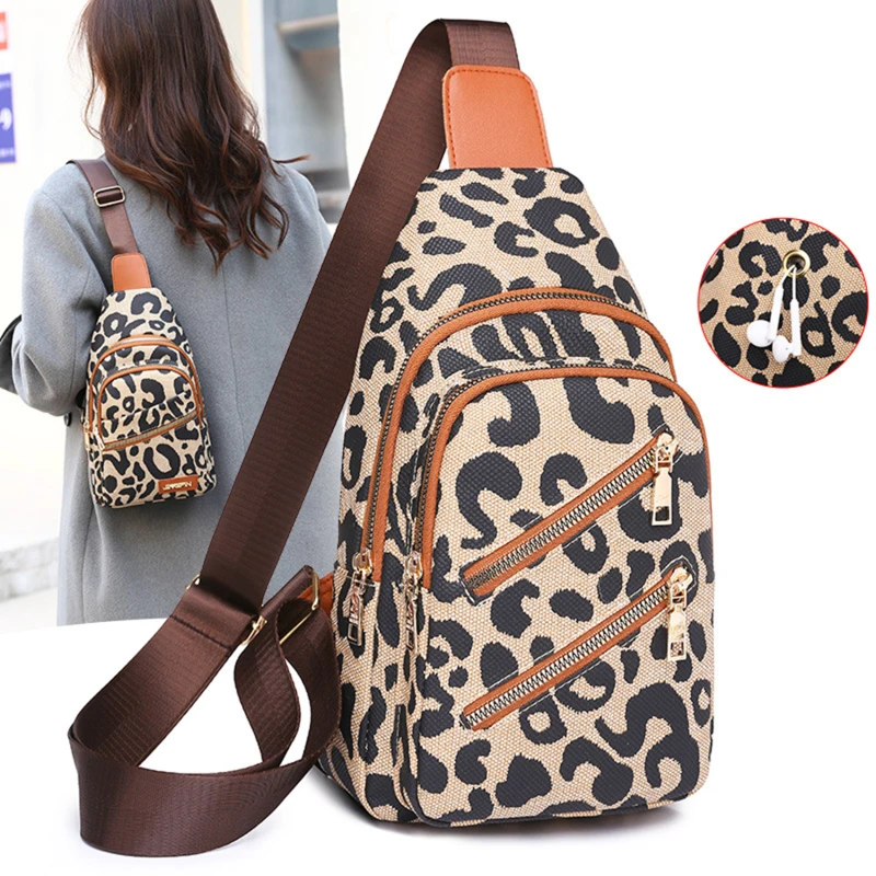 Women's Chest Bag Retro Leopard Pattern Leather Women's Bag Shoulder Bag Casual Female Crossbody Bag Fashion Female Travel Bag
Women's Chest Bag Retro Leopard Pattern Leather Women's Bag Shoulder Bag Casual Female Crossbody Bag Fashion Female Travel Bag